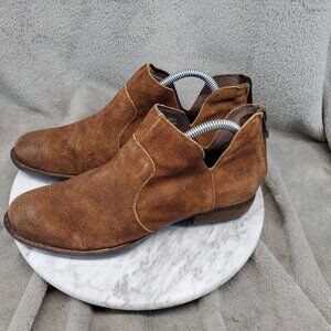 Born Shoes Womens Size 8 M Kerri Brown Suede Leather Ankle Boots